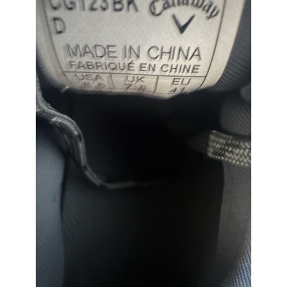 Callaway Imperial CG123BK Golf Shoes Mens 8.5 D Fabric Mesh Black/Gray - Picture 8 of 8